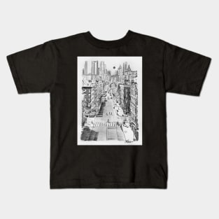 A day in the little big city Kids T-Shirt